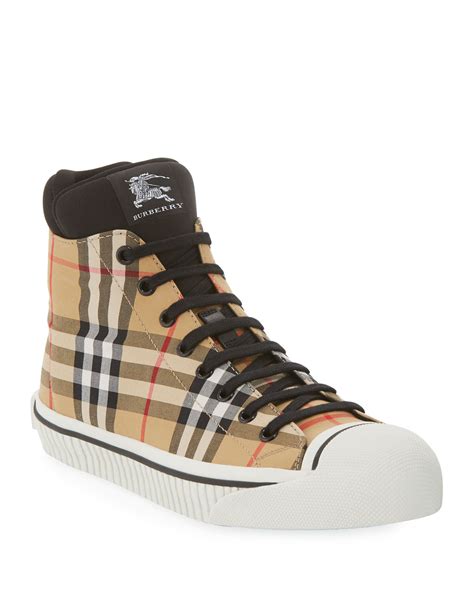 men's burberry sneakers sale|burberry check high top sneakers.